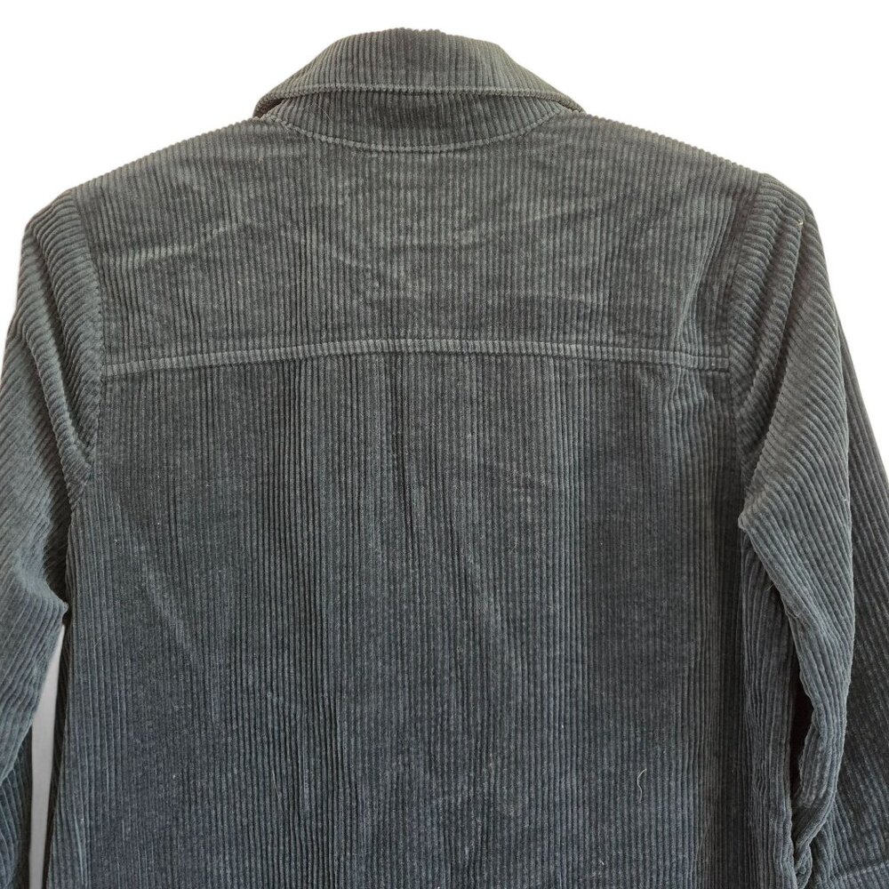 J. Jill XS Petite Corduroy Shirt Dress Teal Blue 3/4 Sleeve Pockets - Picture 7 of 14
